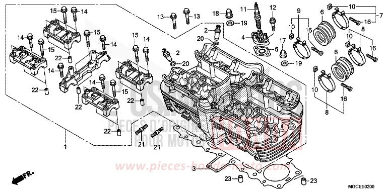 ZYLINDERKOPF von CB1100 ABS GRAPHITE BLACK (NHB01) von 2014